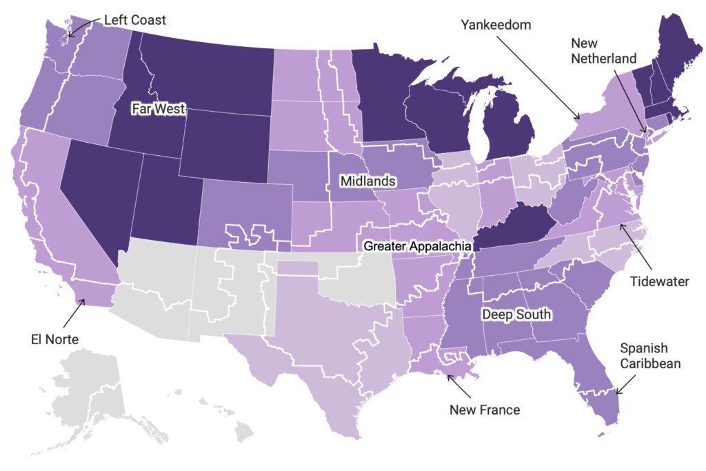 The American Nations and the States: Change over time – Nationhood Lab